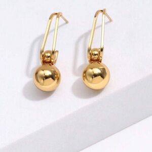 14K GOLD PLATED BALL EARRINGS